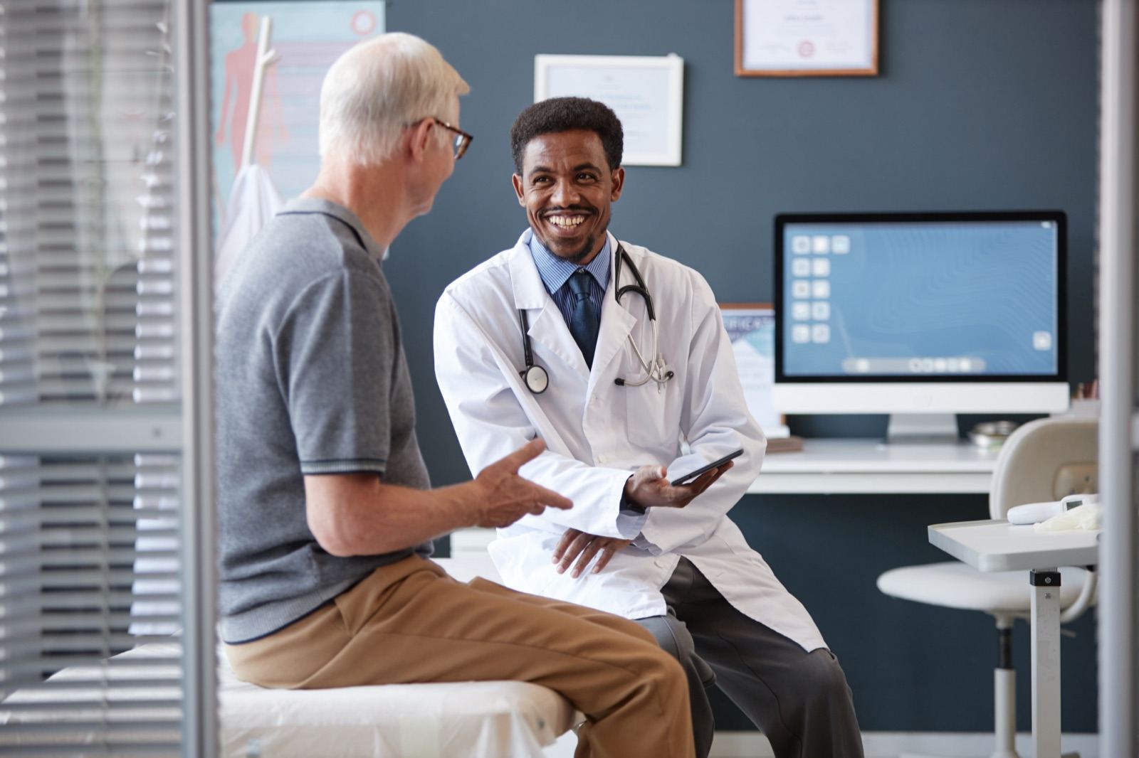 Provider reviewing a care plan with a patient